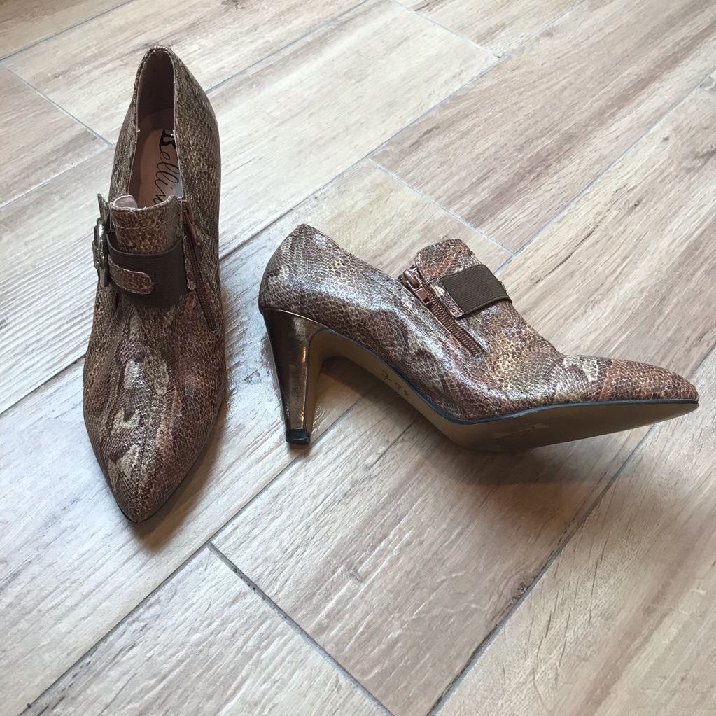 Bellini Python Leather Booties